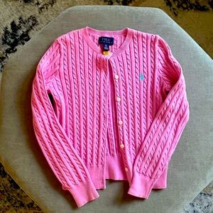 Ralph Lauren little girls pink sweater